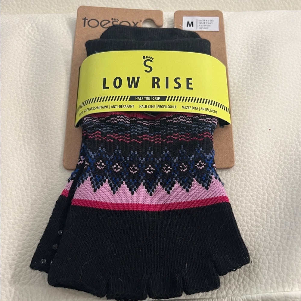 ToeSox Vibrant Patterned Low Rise Grip Toe Socks